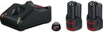 Bosch Professional 12V System Akku Starter-Set: GBA 12V 2x 2.0Ah Akku + Ladeger&auml;t