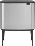 Brabantia Bo Touch Bin 3 x 11 L Abfalleimer, Edelstahl, Matt Stahl Fingerabdruck