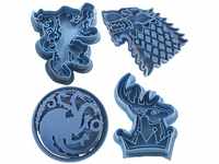 Cuticuter Game of Thrones Pack Ausstechform, Blau, 16 x 14 x 1.5 cm, 4 Stück
