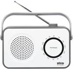 Silva-Schneider M 295 Tragbares Retro-Radio, we&szlig;/grau