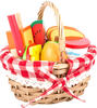 Small Foot Picknickkorb mit Schneide-Lebensmitteln aus Holz, Kaufladen-Zubehör,