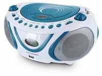 Metronic 477115 Radio CD- MP3 Boombox Wave Weiß/Blau