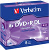 Verbatim DVD+R Double Layer Matt Silver 8.5GB, 5er Pack Jewel Case, DVD Rohlinge