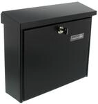 Burg-W&auml;chter Briefkasten mit &Ouml;ffnungsstopp, A4 Einwurf-Format, EU Norm EN 13724,