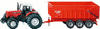 siku 1844, Massey Ferguson Traktor mit Anhänger, 1:87, Metall/Kunststoff, Rot,