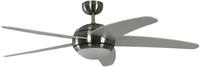 Pepeo Deckenventilator mit Beleuchtung und Fernbedienung Melton, Geh&auml;use Nickel,