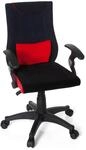 hjh OFFICE 670460 Kinder- und Jugenddrehstuhl KIDDY PRO AL Stoff Schwarz/Rot