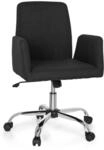 hjh OFFICE 723032 Living Stuhl Flow Stoff Schwarz B&uuml;rostuhl Drehsessel gepolstert