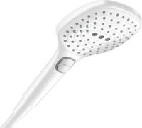 hansgrohe Duschkopf Raindance Select E, Handbrause 120mm, 3 Strahlarten, Mattwei&szlig;