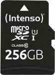 Intenso Premium microSDXC 256GB Class 10 UHS-I Speicherkarte inkl. SD-Adapter...