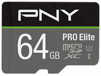 PNY PRO Elite 64GB microSDHC-Speicherkarte + SD-Adapter, 100MB/s...