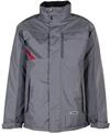 Planam 2301048 Highline Winterjacke, Zink/Schiefer/Rot, Gr&ouml;&szlig;e M