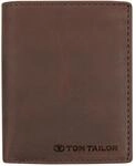 TOM TAILOR Ron Herren Geldb&ouml;rse Hochformat RFID Leder Mittelgro&szlig; Braun