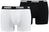 PUMA Men Basic Herren-Boxershorts (2er Stücke) Boxer-Shorts, 301-White/Black,...