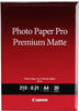 Canon Fotopapier PM-101 Premium matt - DIN A4, 20 Blatt (210 g/qm) für