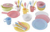 KidKraft 27-teiliges Pastell Geschirrset für Kinderküche, Spielküche...