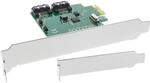 InLine 76696C Schnittstellenkarte, 2-fach SATA 6Gb/s, x1 PCIe 2.0, RAID...
