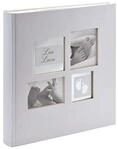 walther design Fotoalbum grau 28 x 30,5 cm Babyalbum Baby Little Foot UK-172
