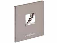 walther design Gästebuch grau 23 x 25 cm mit Cover-Ausstanzung und Prägung,...