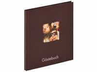 walther design Gästebuch dunkelbraun 23 x 25 cm mit Cover-Ausstanzung und...