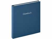 walther design Gästebuch blau 26 x 25 cm mit Prägung und Spiralbindung, Fun