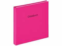 walther design Gästebuch pink 26 x 25 cm mit Prägung und Spiralbindung, Fun