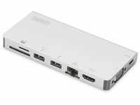 DIGITUS USB-C Travel Docking Station – 8 Ports – 1x HDMI, 1x VGA (4K@30Hz)...