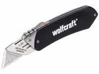 wolfcraft Freizeitmesser mit einziehbarer Trapezklinge I 4124000 I Leichtes