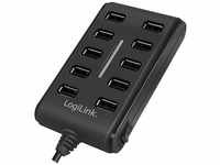 LogiLink UA0125 - USB 2.0 Hub, 10-Port mit EIN/AUS Schalter