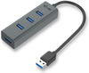 i-tec USB 3.0 Metal 4-Port USB HUB mit LED-Kontrollleuchte für Notebook,...