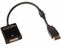 Delock Adapterkabel DisplayPort 1.2 Stecker > DVI 24+5 Buchse 4K Aktiv, schwarz