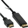 InLine 17185 DisplayPort zu HDMI Konverter Kabel, schwarz, 5m