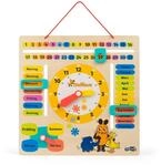 small foot Die Maus Lernuhr mit Kalender aus Holz, erkl&auml;rt Datum, Jahreszeit...