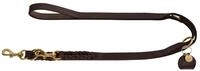 HUNTER Sansibar SOLID Verstellbare F&uuml;hrleine f&uuml;r Hunde, Leder, geflochten, robust,