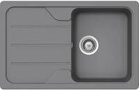 SCHOCK K&uuml;chensp&uuml;le Formhaus D-100S Croma 78x50 cm - CRISTALITE&reg; Hellgrau mit