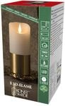 Konstsmide 1821-600 LED-Echtwachskerze Wei&szlig; Warmwei&szlig;, Messingfarben, 15,5 cm