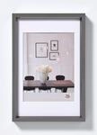 walther design Bilderrahmen stahl 40 x 60 cm mit Passepartout, Steel Style