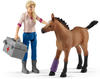 Schleich 42486 Vet visiting mare and foal