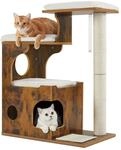 Feandrea Kratzbaum, 88 cm hoher Katzenbaum, mit H&ouml;hle und Liegefl&auml;chen | MDF,