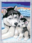 Ravensburger CreArt Husky Kuss - Malen nach Zahlen ab 7 Jahre | Mit Glitzer,...