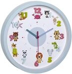 TFA Dostmann Little Animals Kinder-Wanduhr mit Tier-Motiven, Zoo, 60.3051, leises