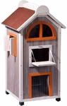 dobar&reg; 55018FSC Katzenhaus "Fancy Cat" - Katzenh&uuml;tte aus lasiertem Massivholz...
