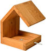 Luxus-Vogelhaus 46850e Eichenholz Vogelfutterhaus zum Aufhängen mit Satteldach...