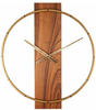 NeXtime Wanduhr "CARL", lautlos, aus Holz, Braun, 58,2 x 50,8 cm