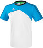 ERIMA Herren T-shirt Premium One 2.0 T-Shirt, weiß/curacao/schwarz, XL, 1081804