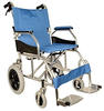 Gima - Rollstuhl aus Aluminium Queen, hellblauer Stoff, Struktur mit doppeltem