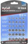 HyCell Alkaline Knopfzellen Set AG1, AG3, AG4, AG10, AG12, AG13, 1,5V, 30...