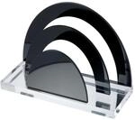 Wedo 603001 Acryl Briefst&auml;nder (Acryl Exklusiv, 2 F&auml;cher) glasklar/schwarz