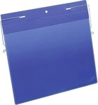 Durable Drahtb&uuml;geltasche A4 quer, Kennzeichnungstasche, 50 St&uuml;ck, blau