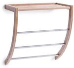 Zeller 13595 Handtuchregal 38 x 24 x 40 cm, Bamboo/Chrom